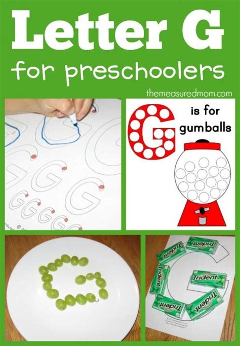 Fun ways to make the letter G | Preschool letters, Letter g, Alphabet activities preschool