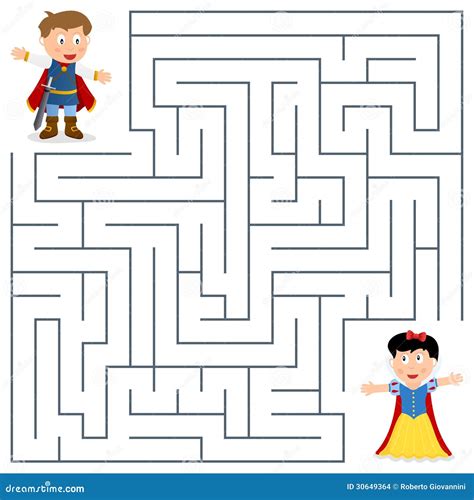 Prince & Princess Maze For Kids Stock Vector - Illustration of kindergarten, adventure: 30649364