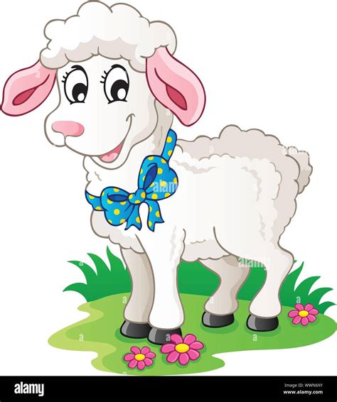 Cute cartoon lamb Stock Vector Image & Art - Alamy