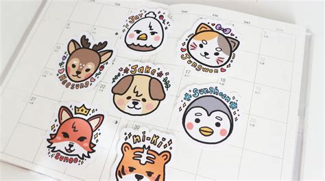 ENHYPEN Animal Emoticon Sticker Set 7 Stickers Kpop - Etsy Australia