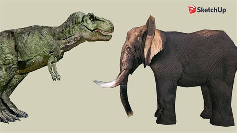 tyrannosaurus rex vs elephant | 3D Warehouse