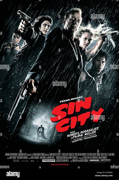 Movie poster of Sin City a 2005 American neo-noir crime action Stock ...