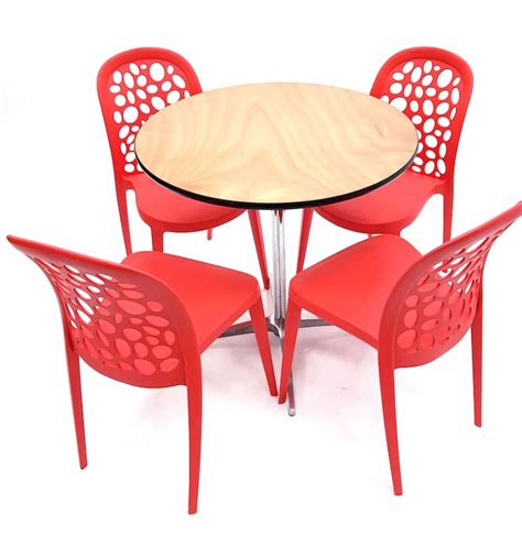 Round Varnished Wood Table & Chair Sets for Garden and Home - BE Furniture Sales
