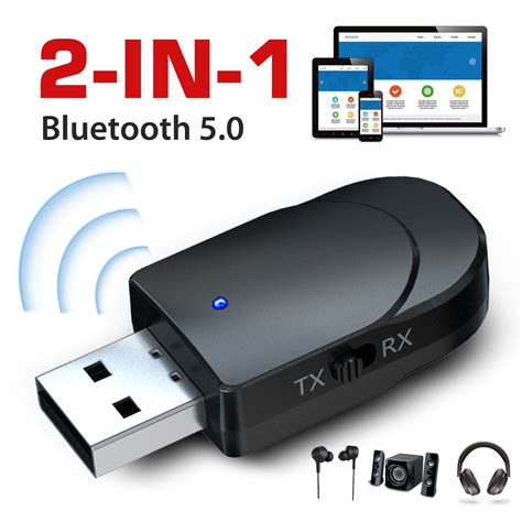 Bluetooth 5.0 Transmitter and Receiver 2-in-1, EEEkit Bluetooth Transmitter for TV, Wireless ...