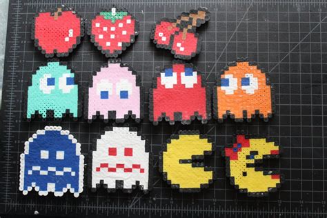 Pacman Perler Bead Sprites | Etsy | Perler beads, Perler beads designs, Diy perler beads