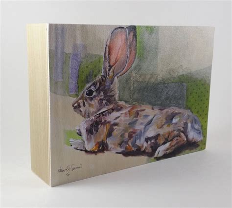 Cottontail Rabbit at Rest a Reproduction From an Original - Etsy