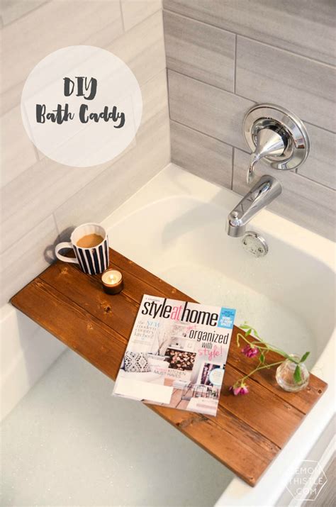 DIY Wooden Bath Caddy - Lemon Thistle