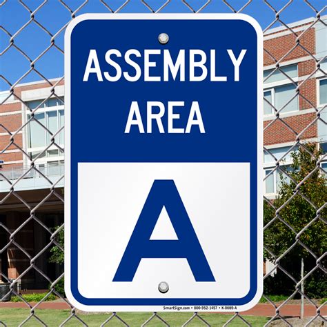 Assembly Area A Sign - Emergency Signs| Free Shipping, SKU: K-0089-A