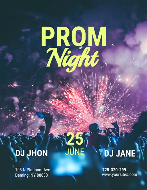 Night Colour Full Poster Prom Night - Venngage