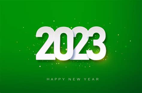 Premium Vector | Happy new 2023 year christmas green vector ...