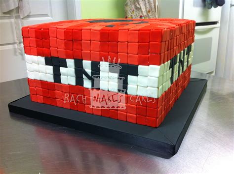 Minecraft TNT Cake - Rach Makes Cakes