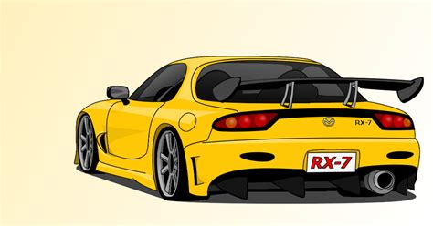 Mazda Rx7 Drawing at GetDrawings | Free download