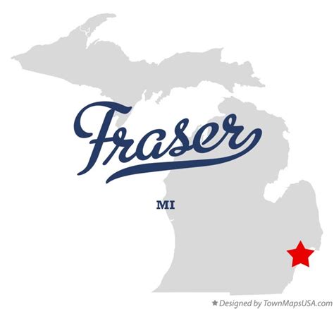 Map of Fraser, Macomb County, MI, Michigan