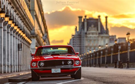 Wallpaper : auto, old, sunset, red, USA, Paris, cars, Ford, 1969, car, Rouge, Soleil, us ...