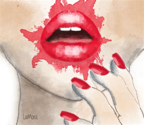 Watercolor Lips at PaintingValley.com | Explore collection of ...