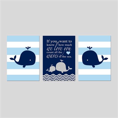 Whale Nursery Wall Art Whale Nursery Decor Whale Theme - Etsy