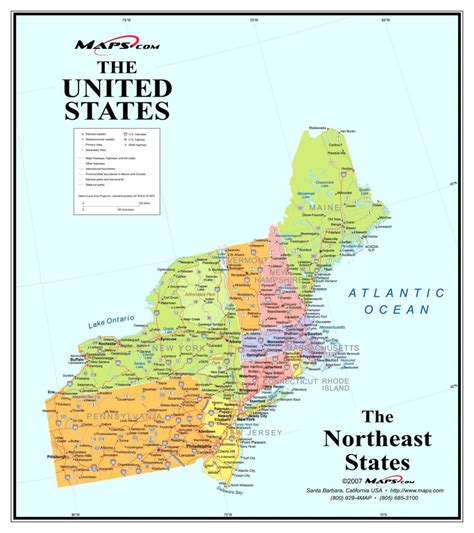 Map Of Northeast Us And Canada East Coast Usa Map Best Of Printable in ...