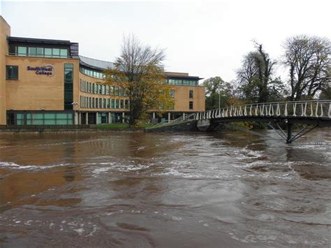 The Strule River in flood, Omagh © Kenneth Allen :: Geograph Ireland