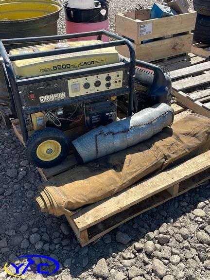 Champion 338CC Generator, Tarp, Mister, Heater, Auger Spout - YAC Auctions