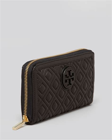 Lyst - Tory Burch Wallet - Marion Zip Continental in Black