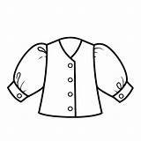 Premium Vector  Blouse With Puff Sleeves For Girl Outline coloring sketch template