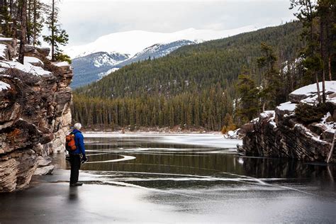 Skating Horseshoe Lake | Explore Jasper National Park Alberta Canada