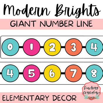 Modern Brights Giant Number Line (0-100) - Printable Class Decor