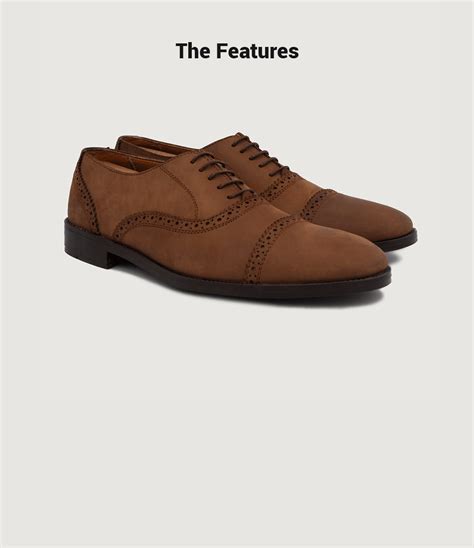 Greyson Brogues Oxford Brown Leather Shoes For Men - The Jacket Maker