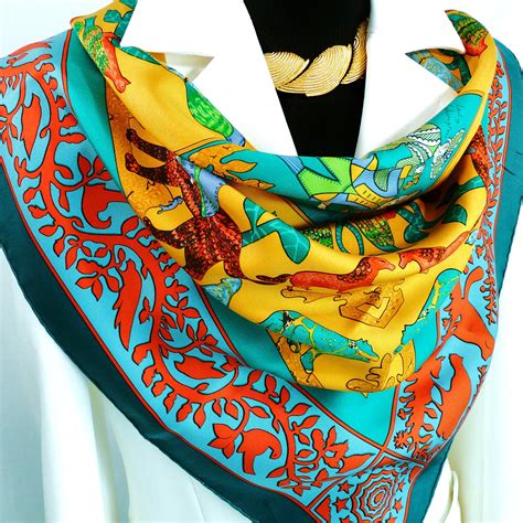 Early America HERMES Silk Scarf – HERMES© Scarf Blog by Carre de Paris©