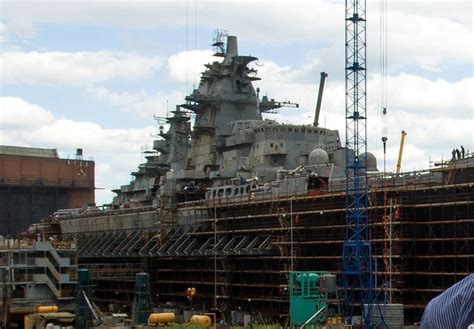 Kirov class battlecruiser Admiral Nakhimov in dry dock [1400 × 973] : r ...