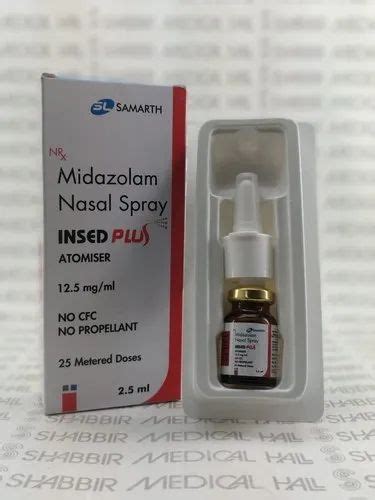 INSED Plus Atomiser 12.5mg/ml - Midazolam Nasal Spray 2.5ml, For ...