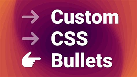 Create custom HTML bullets with CSS - YouTube