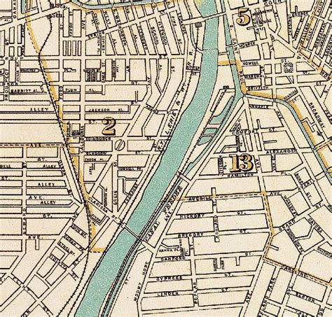 "Old map of Rochester (New York) from 1895 by Joseph Rudolf Bien ...