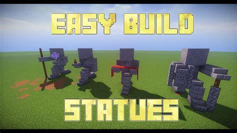 Minecraft How To Build Statues - YouTube