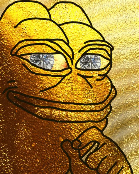 GIF golden stare pepe - animated GIF on GIFER