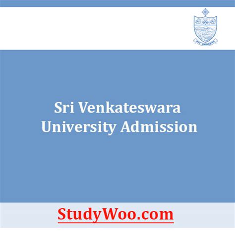 Sri Venkateswara University Admission 2024 Application Form, Dates 2024-25