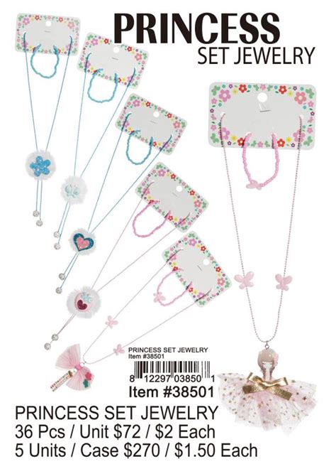 Princess Set Jewelry - 36 Pieces Unit [38501] - $69.80