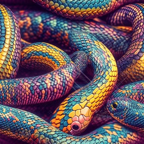 Premium AI Image | A colorful snake wallpaper with the title'rainbow ...