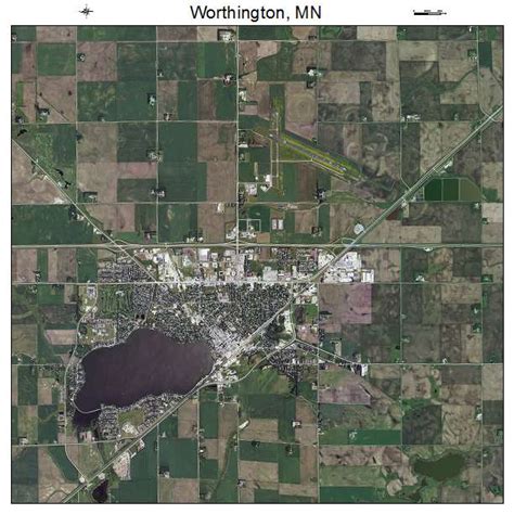 Aerial Photography Map of Worthington, MN Minnesota