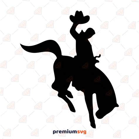 Cowboy Riding Horse SVG, Cowboy Riding Horse Clipart Files | PremiumSVG