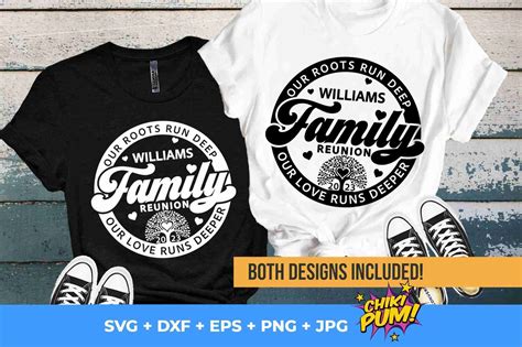 Family Reunion 2023 SVG • Heart Tree T-Shirt Black & White Design SVG-PNG