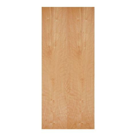 Masonite 36 in. x 80 in. Smooth Flush Hardboard Solid Core Birch Veneer ...