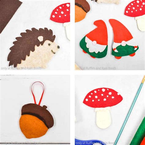 Autumn Felt Ornaments with Free Patterns -Ruffles and Rain Boots