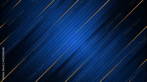 Abstract blue background with gold stripes Stock Vector | Adobe Stock