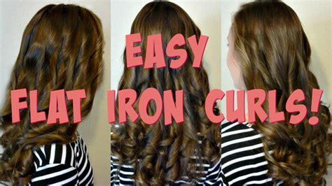 How To Curl Hair Easy With Flat Iron - Curly Hair Style