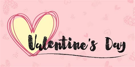 Valentine's Day Hand Lettered and Drawn Heart Banner 835023 Vector Art ...