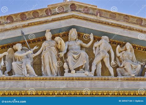 Zeus, Athena and Other Ancient Greek Gods and Deities Stock Photo - Image of greece, white: 34947144