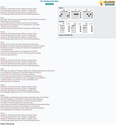 Chord: Mr Tambourine Man - tab, song lyric, sheet, guitar, ukulele ...