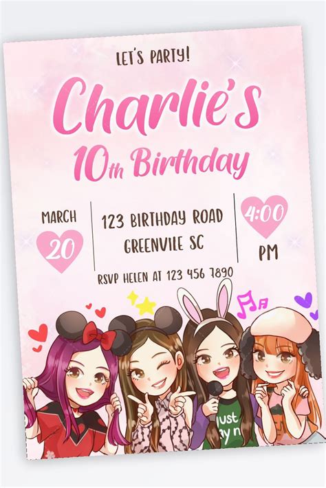 Blackpink Birthday Invitation | Editable & Printable