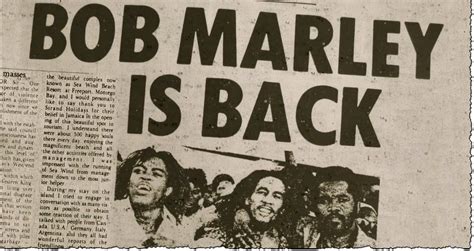 BOB MARLEY RETURNS TO JAMAICA FOLLOWING ASSASSINATION ATTEMPT - Reggae ...